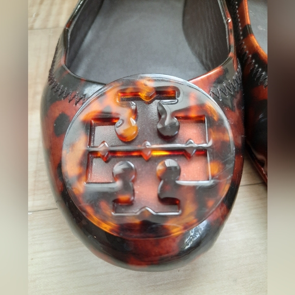 Tory Burch Shoes - ❗️SALE❗️TORY BURCH Shoes Reva Patent Leather Leopard Print Ballet Flats Size 5 M